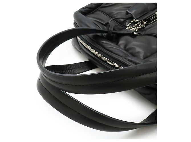 Borsa da viaggio 2 in 1 in pelle Nappa Coach Nero - vista 4