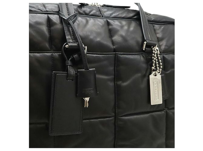 Borsa da viaggio 2 in 1 in pelle Nappa Coach Nero - vista 8