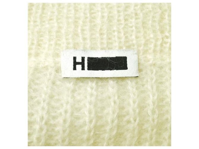 Autre Marque H BEAUTY&YOUTH Mohair-Pullover mit Rundhalsausschnitt Weiß Roh - Ansicht 4