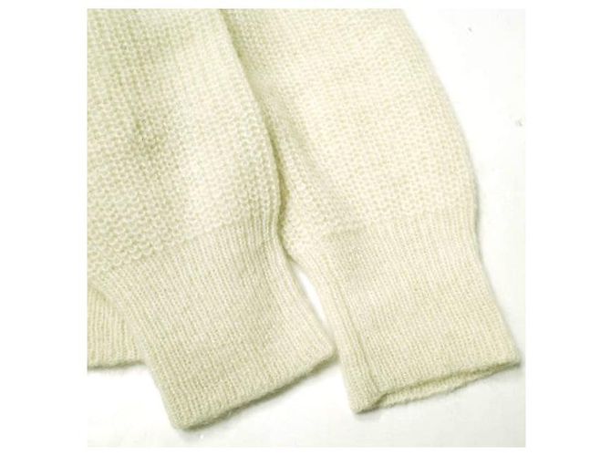 Autre Marque H BEAUTY&YOUTH Mohair-Pullover mit Rundhalsausschnitt Weiß Roh - Ansicht 6