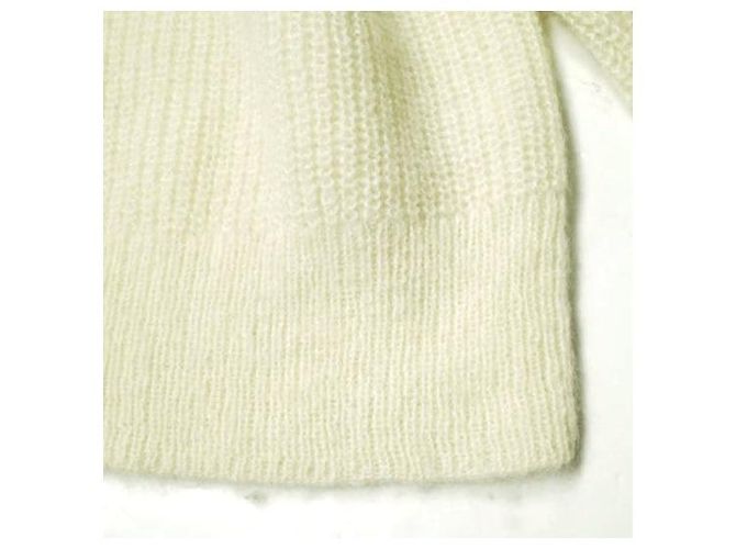 Autre Marque H BEAUTY&YOUTH Mohair-Pullover mit Rundhalsausschnitt Weiß Roh - Ansicht 7