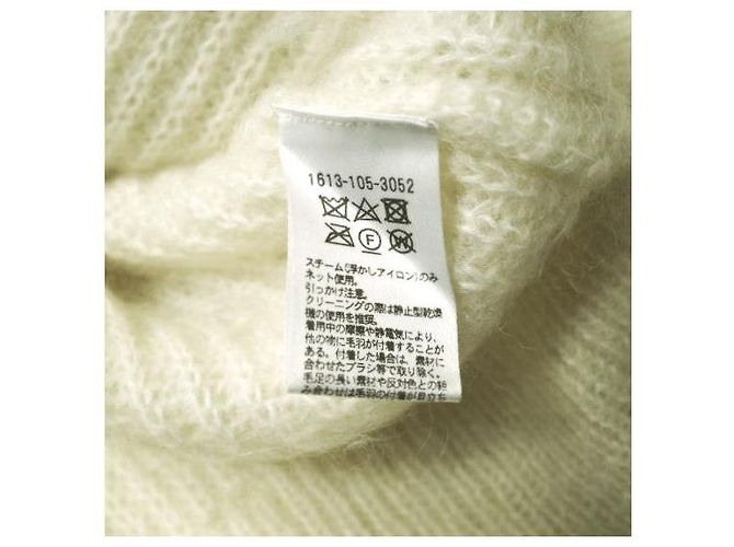 Autre Marque H BEAUTY&YOUTH Mohair-Pullover mit Rundhalsausschnitt Weiß Roh - Ansicht 8