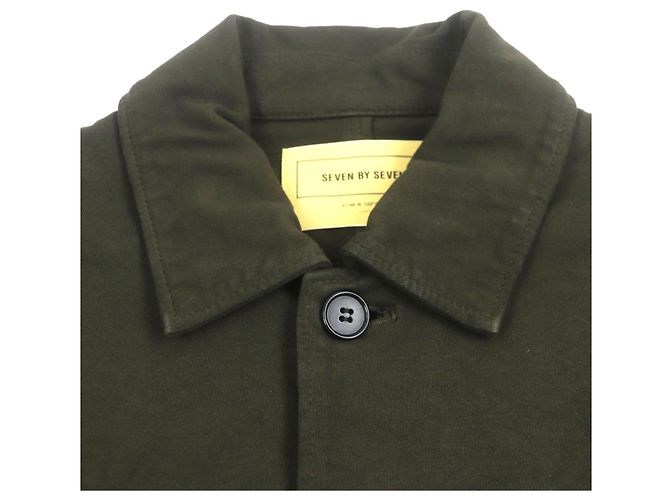 Autre Marque Giacca camicia SEVEN BY SEVEN Giacca camicia in cotone Beige Cachi - vista 2