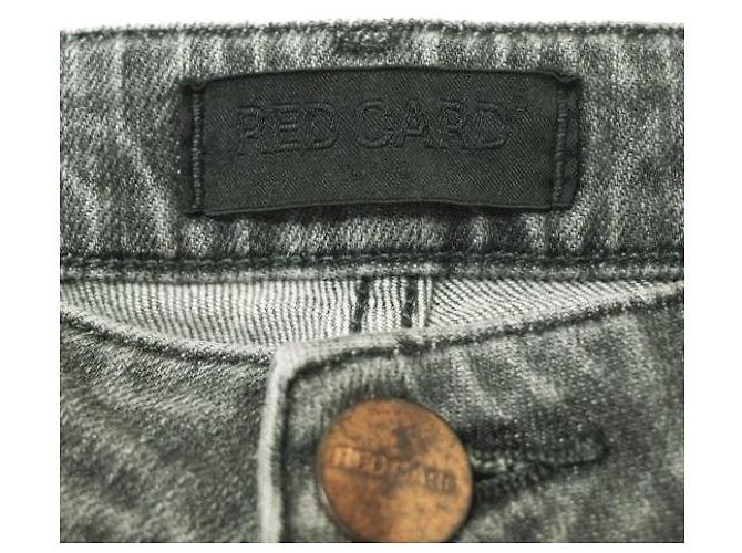 Autre Marque Pantalones de denim elástico de algodón RED CARD Happiness Gris - vista 3
