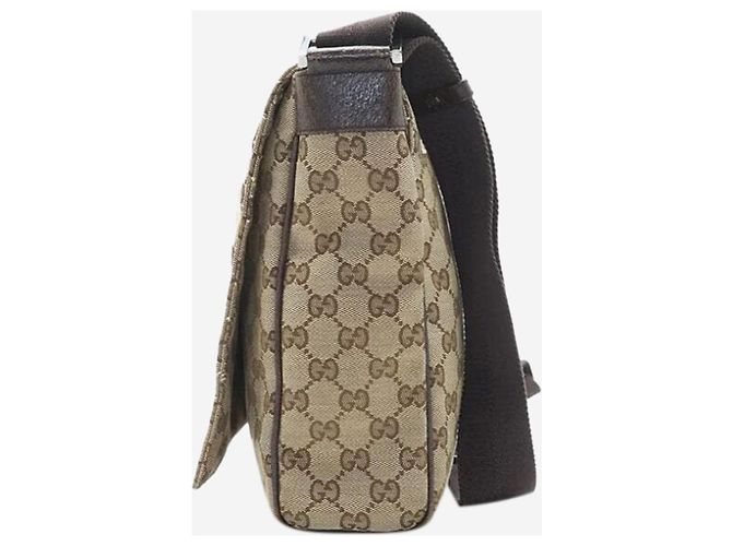 Gucci Borsa a tracolla in tela GG marrone - vista 6