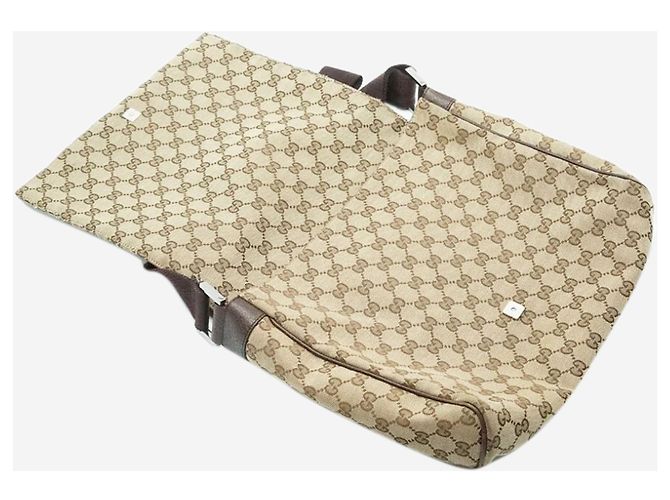 Gucci Borsa a tracolla in tela GG marrone - vista 9