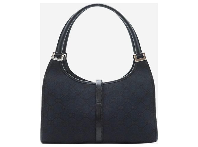 Gucci Borsa in tela e pelle nera Jackie Nero - vista 2