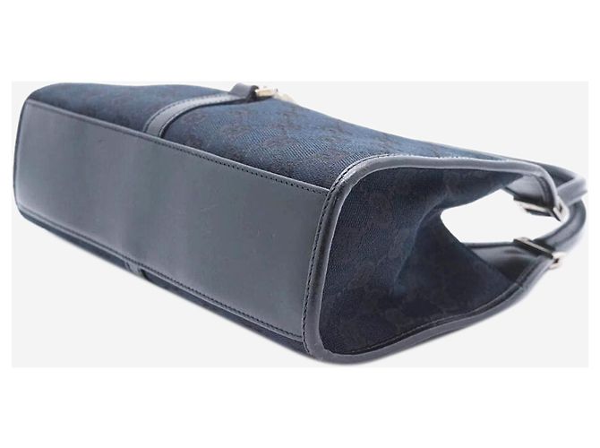 Gucci Borsa in tela e pelle nera Jackie Nero - vista 7
