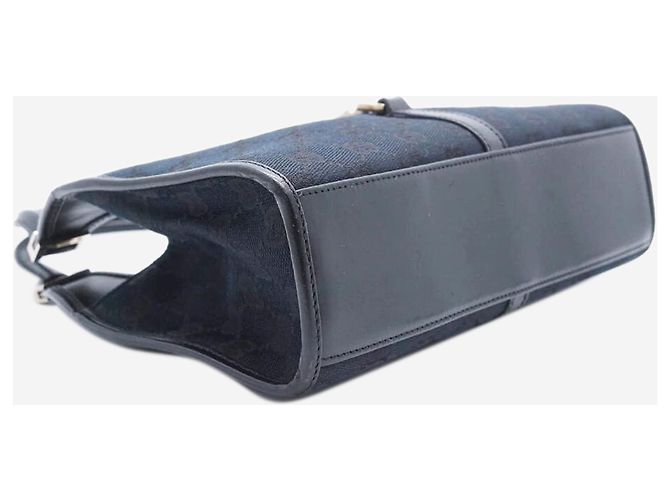 Gucci Borsa in tela e pelle nera Jackie Nero - vista 8