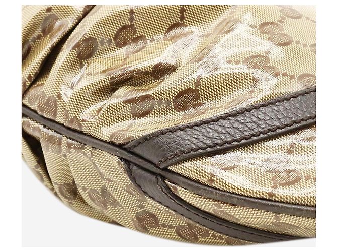 Gucci Braune GG-Canvas-beschichtete Schultertasche - Ansicht 3