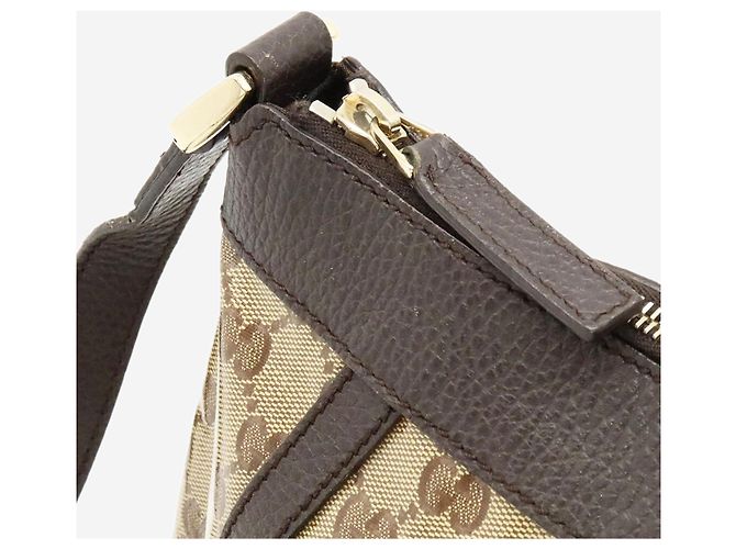 Gucci Braune GG-Canvas-beschichtete Schultertasche - Ansicht 6