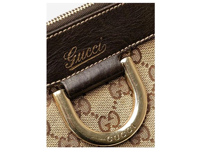 Gucci Borsa a spalla in tela GG marrone Abbey - vista 11