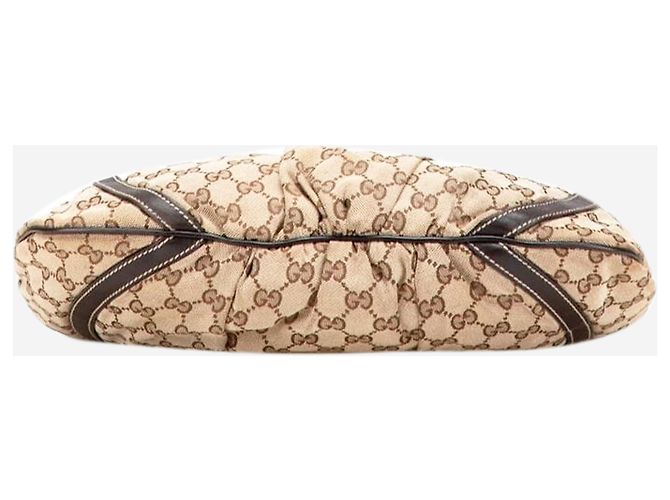 Gucci Borsa a spalla in tela GG marrone Abbey - vista 3