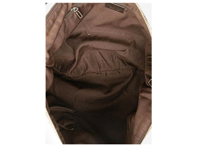 Gucci Borsa a spalla in tela GG marrone Abbey - vista 4