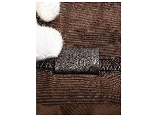 Gucci Borsa a spalla in tela GG marrone Abbey - vista 8
