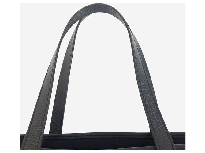 Gucci Borsa tote in tela GG nera e pelle Nero - vista 17