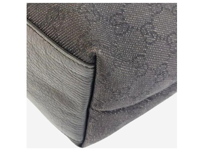 Gucci Borsa tote in tela GG nera e pelle Nero - vista 6