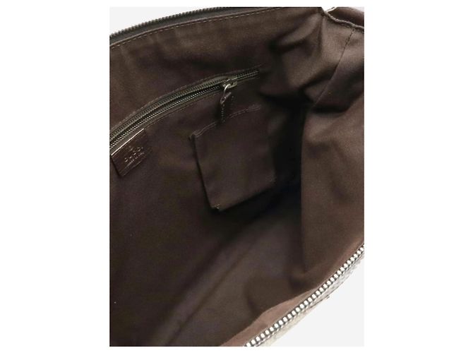 Gucci Borsa a spalla in tela e pelle GG Supreme marrone - vista 7