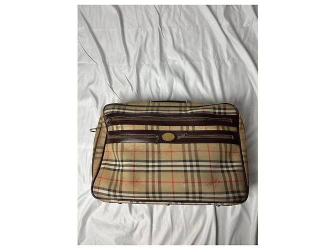 Valigetta Burberry 24 Hours in pelle beige - vista 11