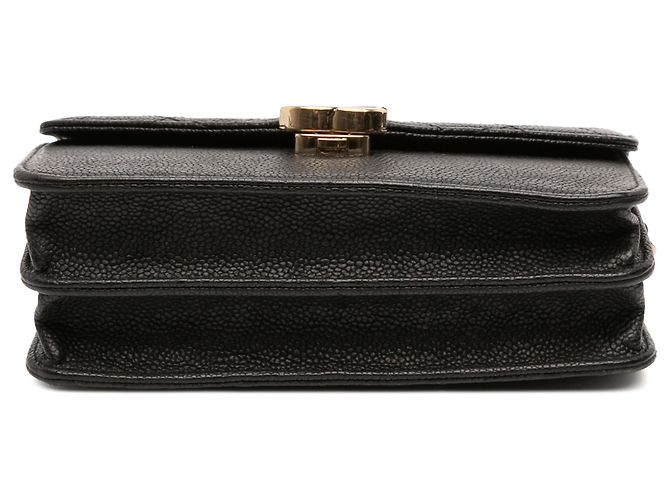 Wallet On Chain Cartera de cadena cuadrada de caviar acolchado negro Paris Cuba de Chanel - vista 3