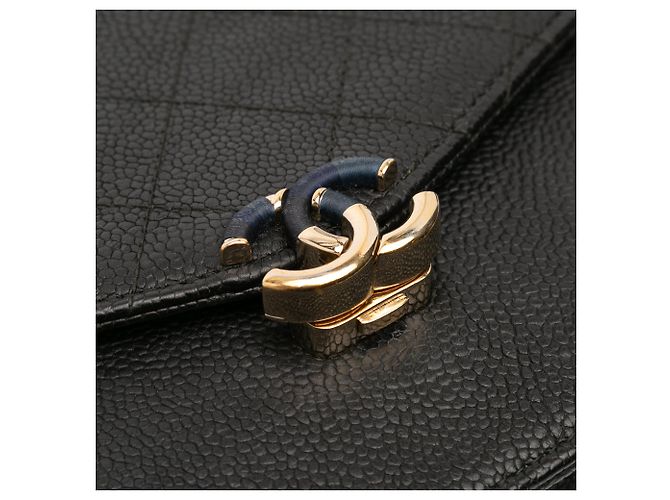 Wallet On Chain Cartera de cadena cuadrada de caviar acolchado negro Paris Cuba de Chanel - vista 8