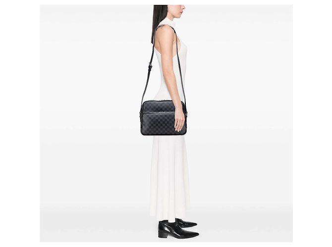 Louis Vuitton Black Damier Graphite Sac Leoh - view 9
