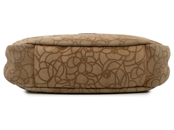 Chanel Hobo Camelia in Suede Marrone CC Marrone chiaro - vista 3