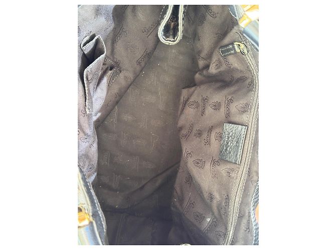 Gucci - 'New Web' Hobo Bag in Black Guccissima Leather - view 8