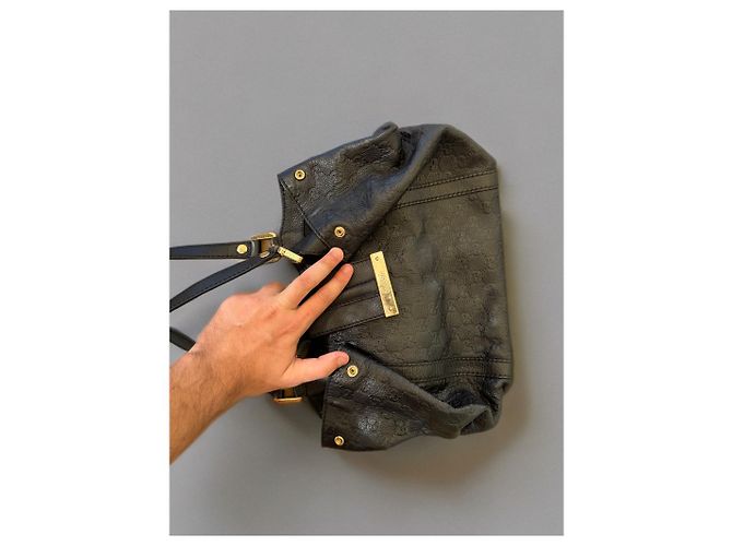 Gucci - 'New Web' Hobo Bag in Black Guccissima Leather - view 9
