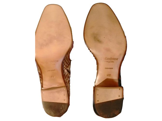 Yves Saint Laurent Saint Laurent Paris - Johnny 65 Ankle Boots in Genuine Python Beige - view 5