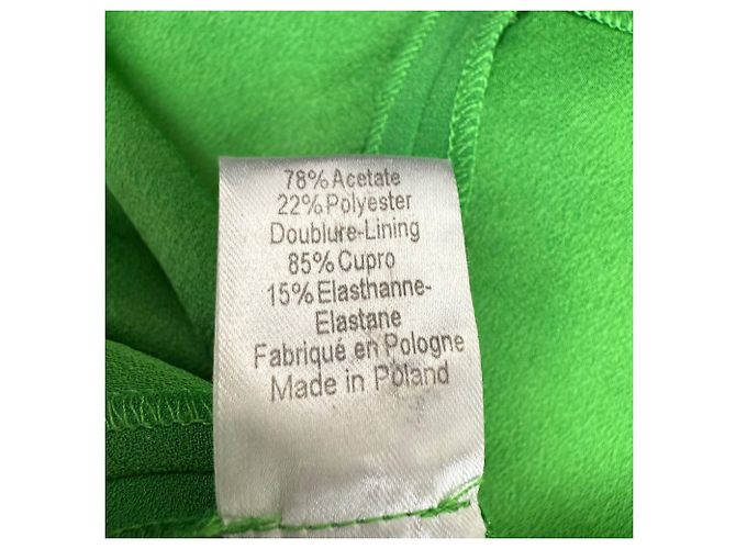 Abito midi Joseph con dettaglio cut-out sulla schiena in acetato verde - vista 6