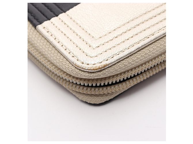 Cartera de cuero Chanel Boy Dorado - vista 7