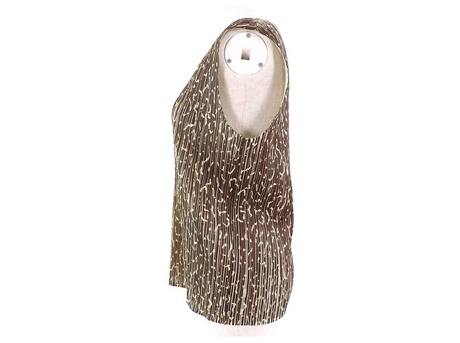 Issey Miyake Canotta PLEATS PLEASE Marrone Beige - vista 2