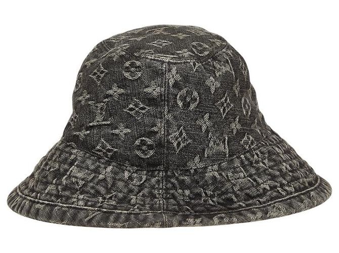 Louis Vuitton Monogram Denim Bucket Hat Schwarz - Ansicht 3
