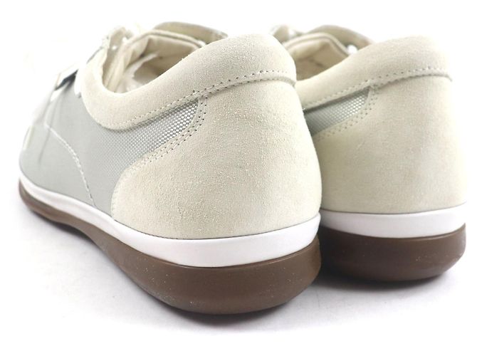 Sneakers basse in mesh Salvatore Ferragamo Marrone Grigio - vista 4