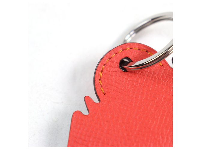 Charm in pelle elefante Petite Ash di Hermès Rosso - vista 10