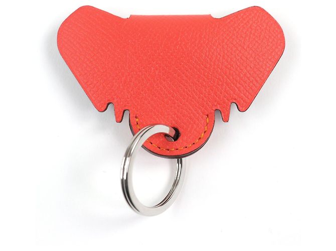 Charm in pelle elefante Petite Ash di Hermès Rosso - vista 3