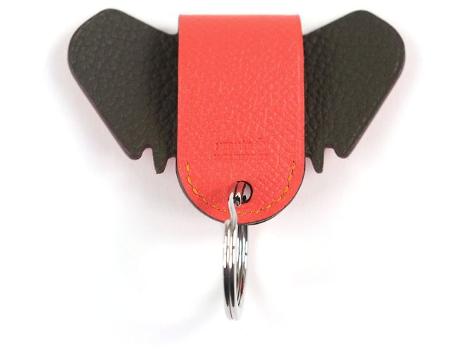 Charm in pelle elefante Petite Ash di Hermès Rosso - vista 4