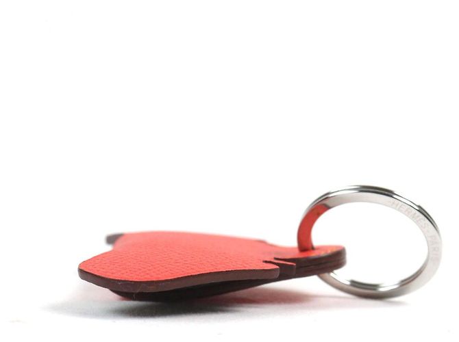 Charm in pelle elefante Petite Ash di Hermès Rosso - vista 6