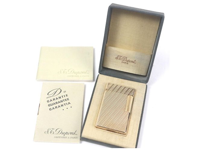 Autre Marque Dupont Line 1 Check Pattern Square Lighter Golden - view 2
