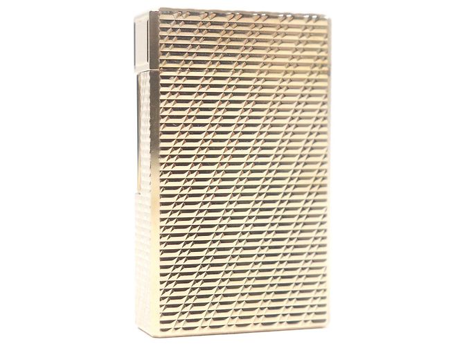 Autre Marque Dupont Line 1 Check Pattern Square Lighter Golden - view 3