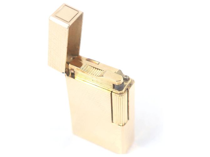 Autre Marque Dupont Line 1 Check Pattern Square Lighter Golden - view 4