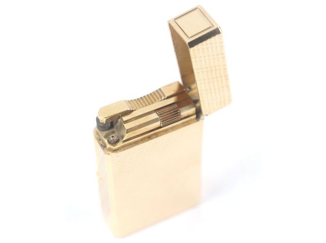 Autre Marque Dupont Line 1 Check Pattern Square Lighter Golden - view 5