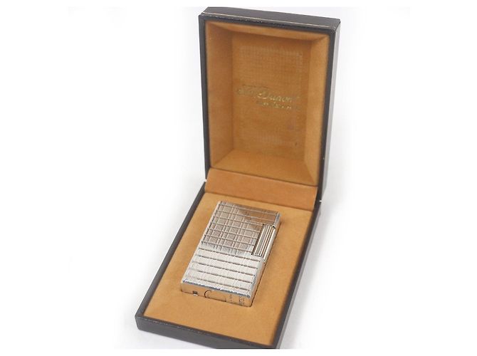 Autre Marque Dupont Line 1 Long Block Check Lighter Smoking Accessories Silvery - view 2