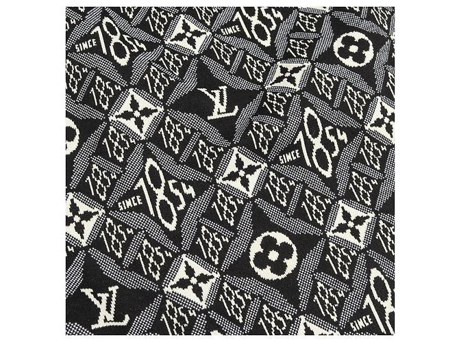 Louis Vuitton Monogram Jacquard Woll-Nylon-Rock Schwarz Grau Roh - Ansicht 8