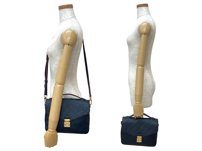Borsa 2 in 1 Pochette Metis Monogram Empreinte Louis Vuitton Blu - vista 3