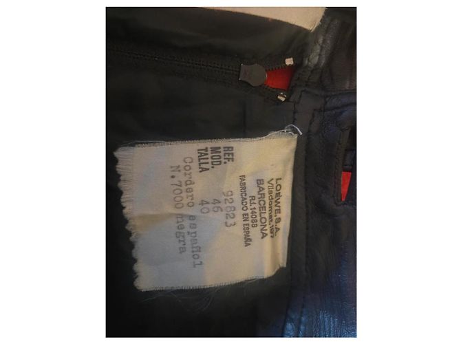 Falda Loewe de piel de cordero negra Negro - vista 6