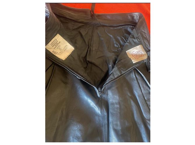 Falda Loewe de piel de cordero negra Negro - vista 8