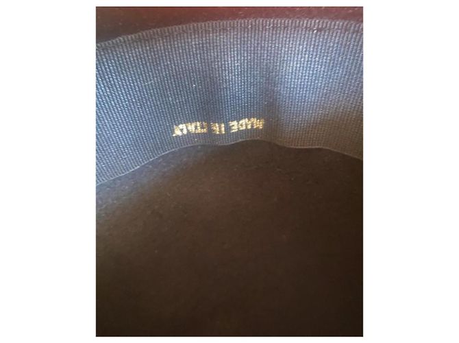 Kelly Cappello Hermès in feltro di coniglio nero con nastro in pelle - vista 5