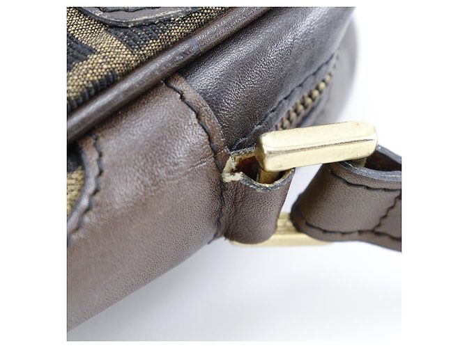 Borsa a spalla Fendi Logo Zucca Zucca Marrone - vista 7